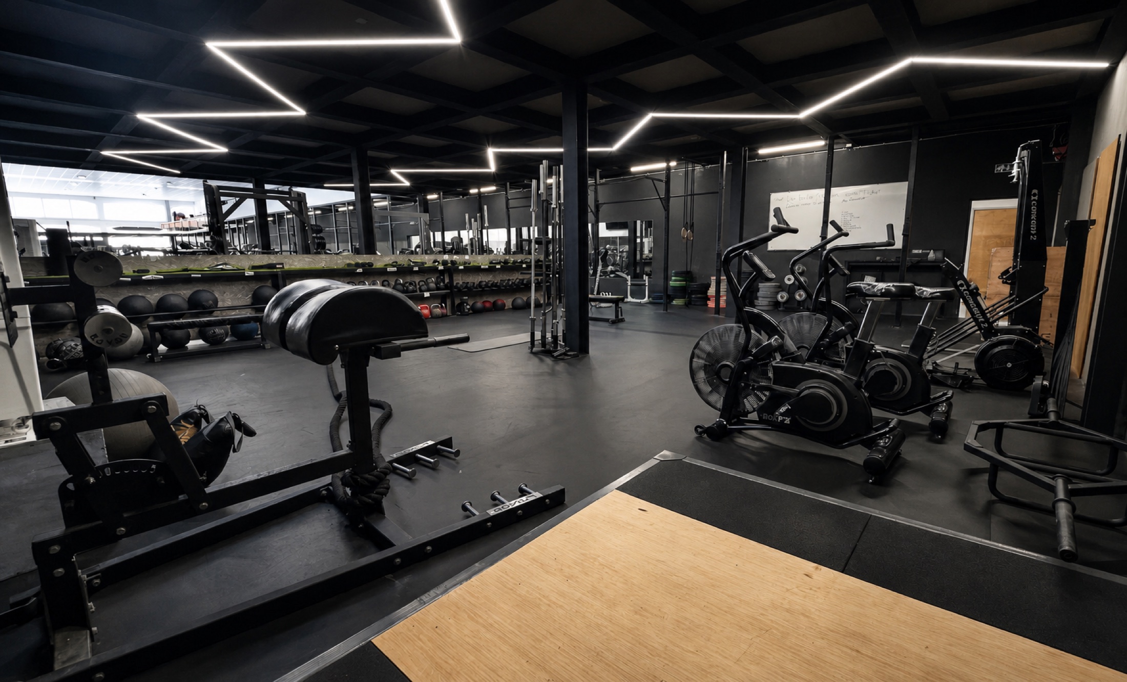 Zona de força e preparação física da Focus Jiu-Jitsu Headquarters