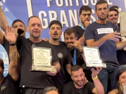 Equipa Focus Jiu-Jitsu com os troféus do Portugal Grand Slam de 2025